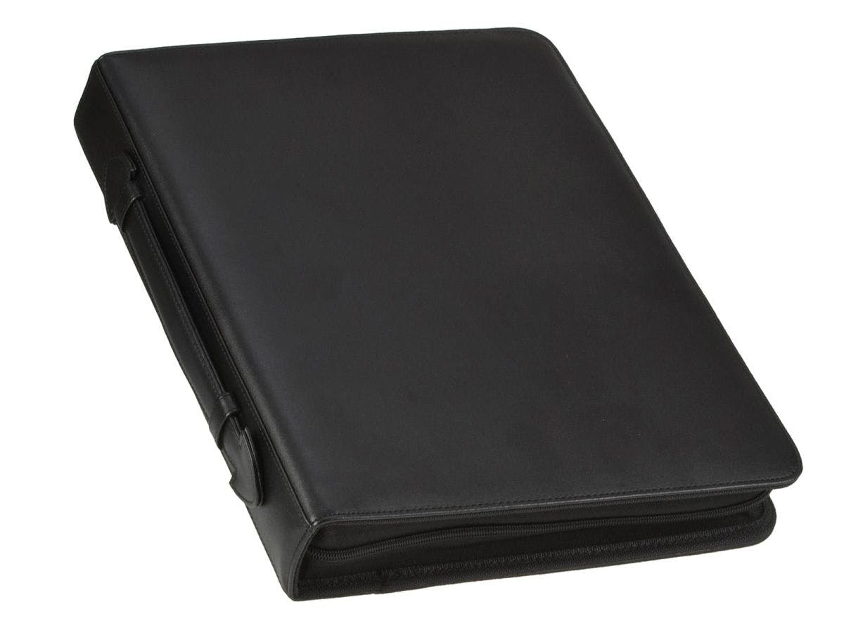 Ringbuchmappe Konferenzmappe A4 schwarz mit Tabletfach Orgamappe Verkaufsmappe 