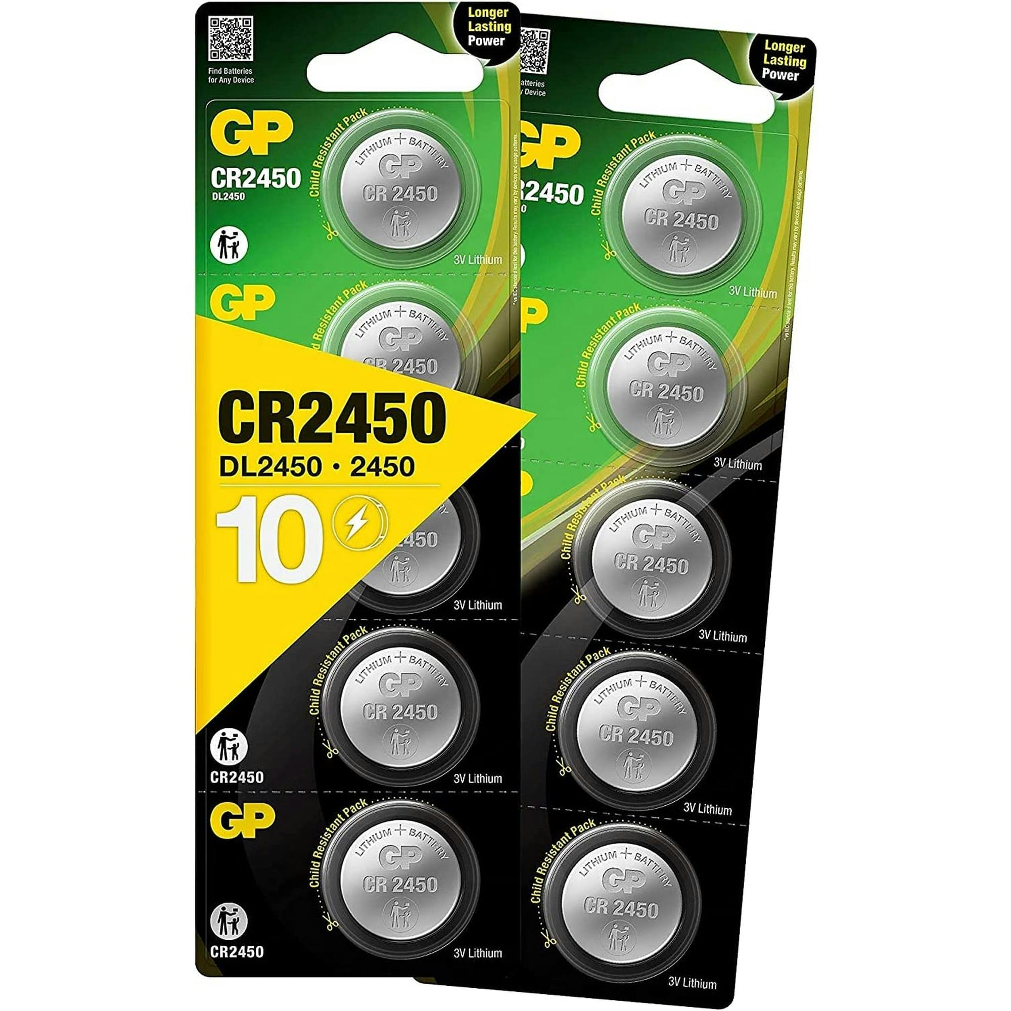 Paquete de 20 baterías de litio CR2450 de 3 V