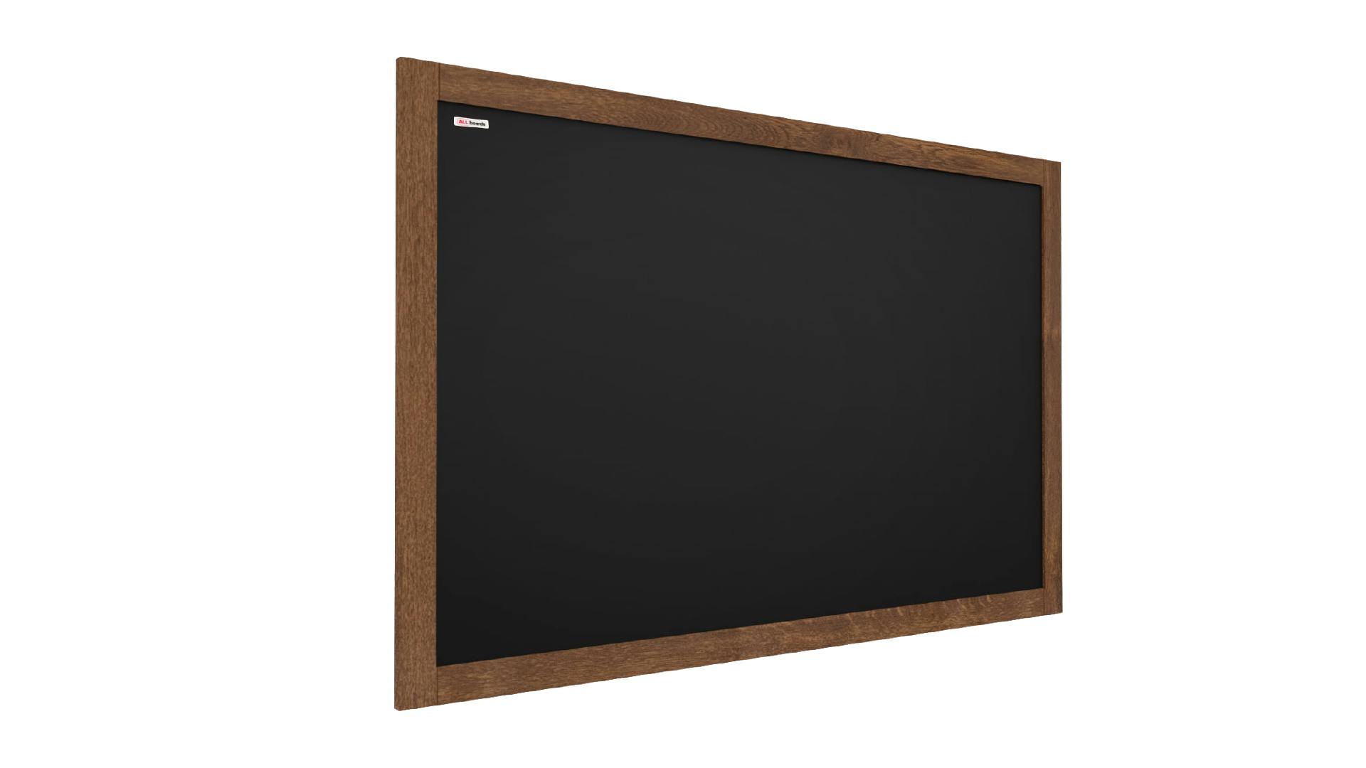 ALLboards Lavagna nera da gesso in cornice di legno 70×50 cm