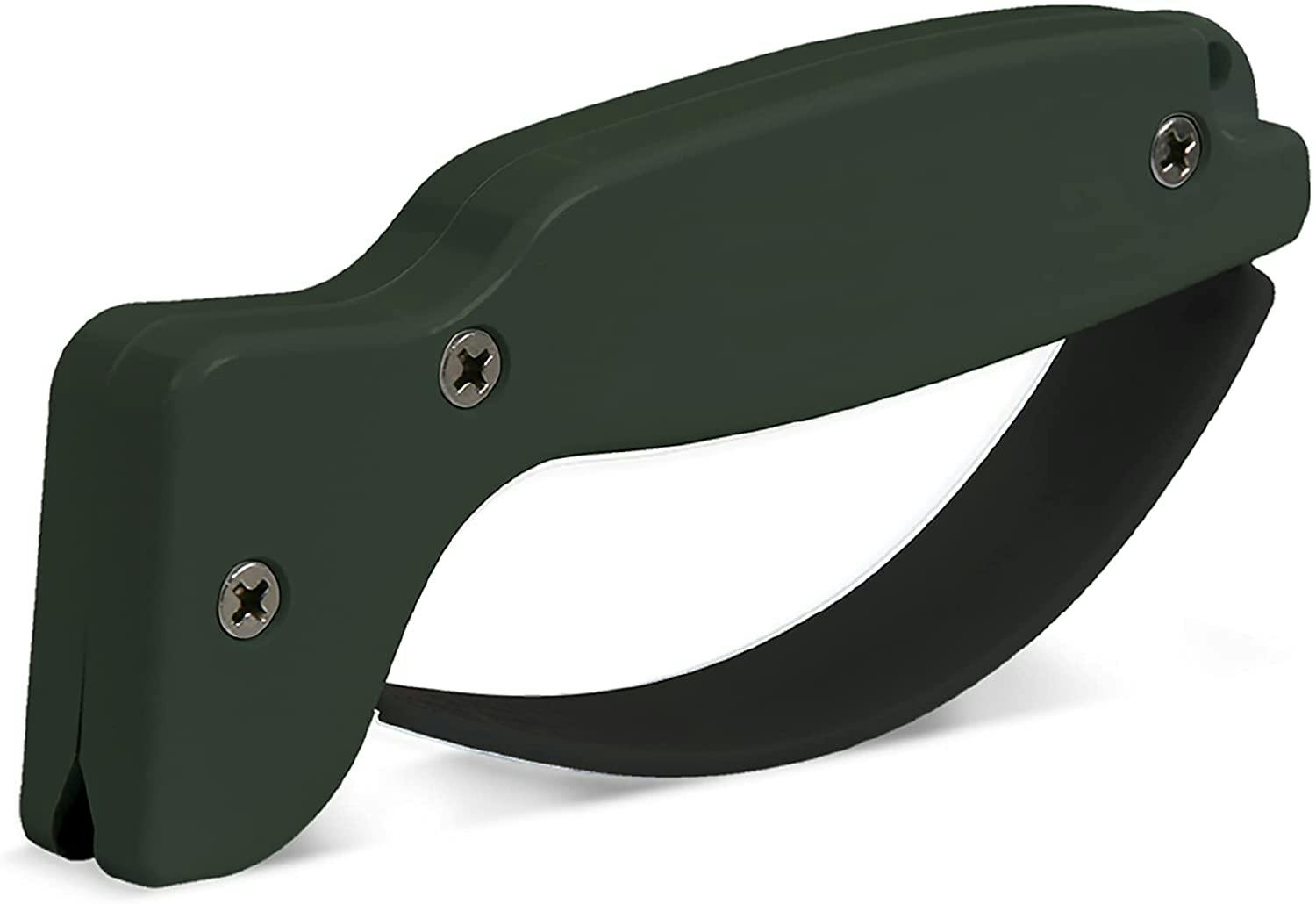 AccuSharp Afilador de cuchillos compacto de 2 etapas de tamaño de viaje  para cuchillos de cocina, cuchillos de caza, cuchillas rectas o dentadas