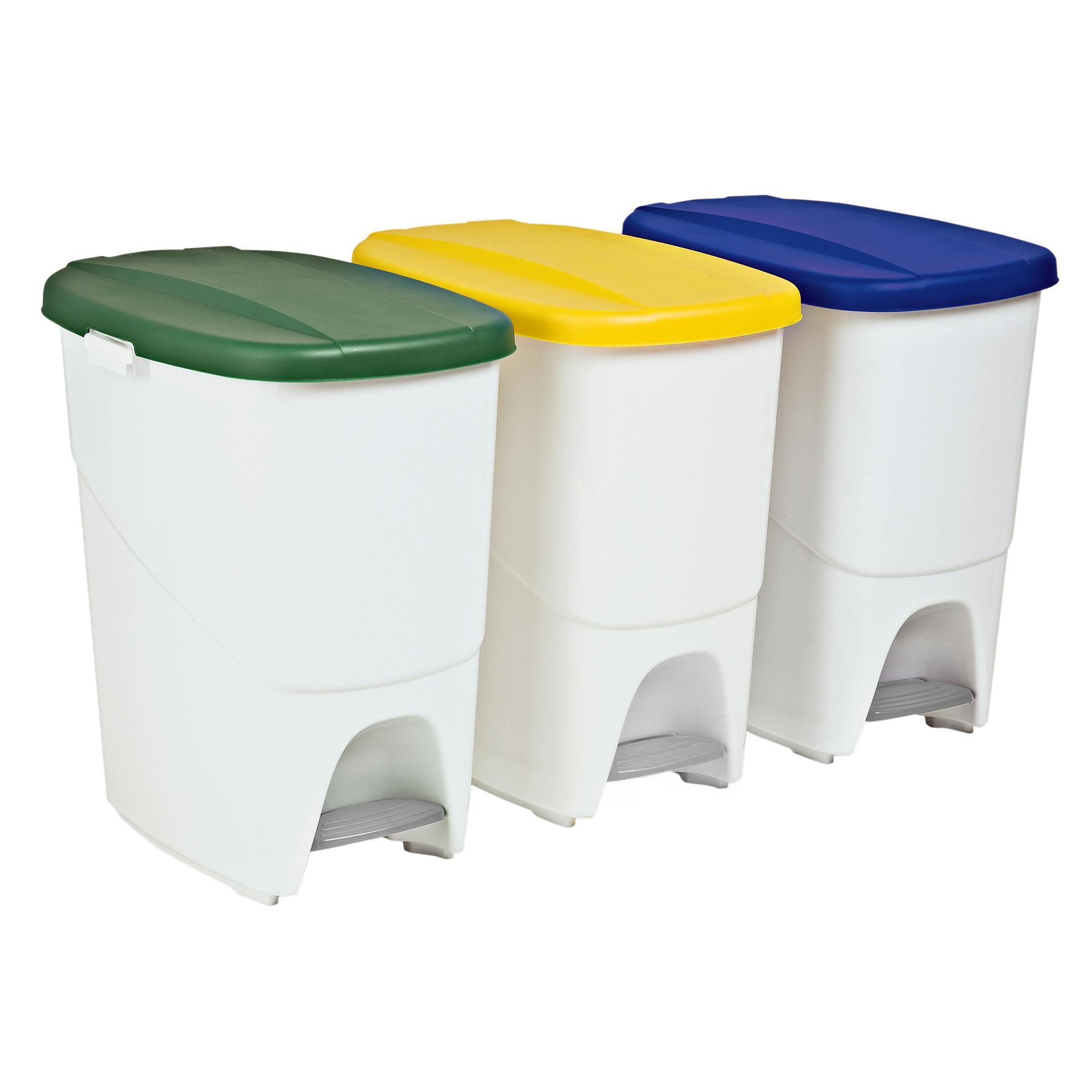 Cubo de basura con pedal, cubo de basura con pedal - 25 litros - blanco - –  Garden Seeds Market
