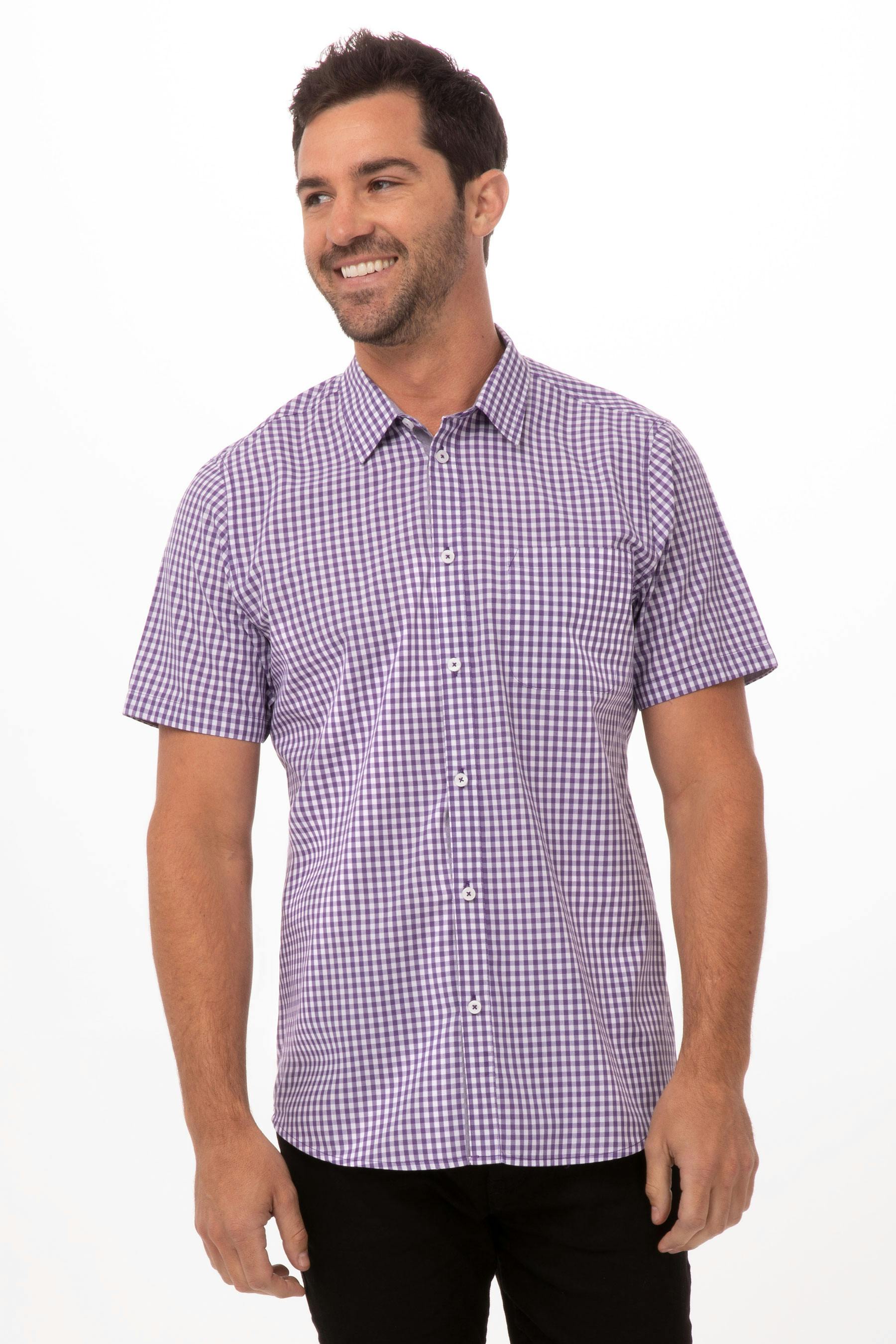 MODERN GINGHAM Herrenhemd kurzarm Urban Collection Artikel SHC02 Lila