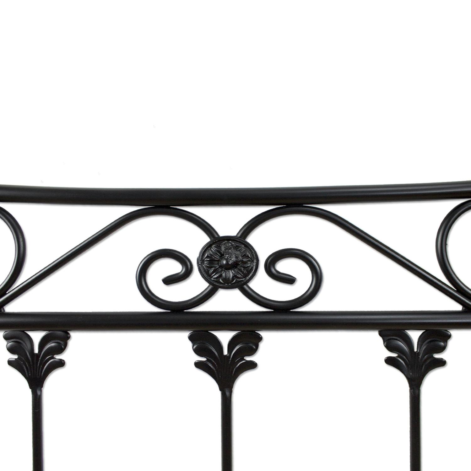 Cabecero de forja Córdoba, color Negro-Cobre. Cabezal para cama de 150 cm,  Cama 155 cm x 125