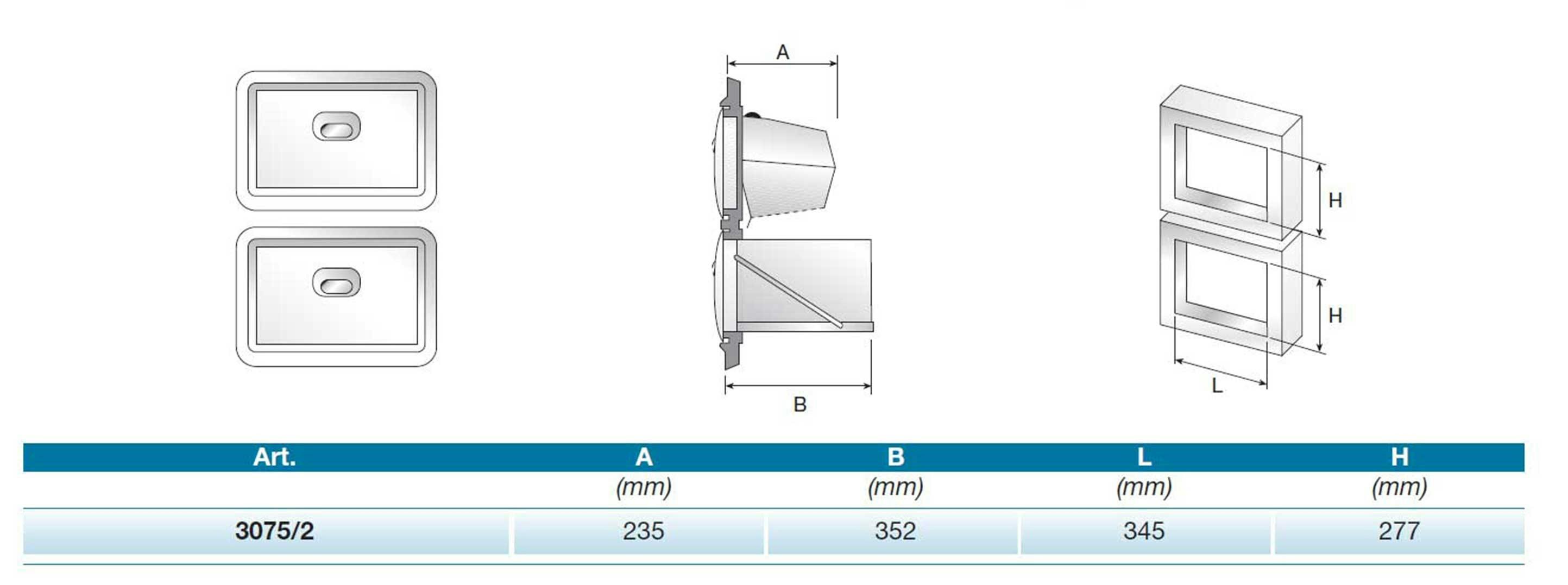 3073 PRIOLINOX CASSETTO CASSA IN ACCIAIO INOX