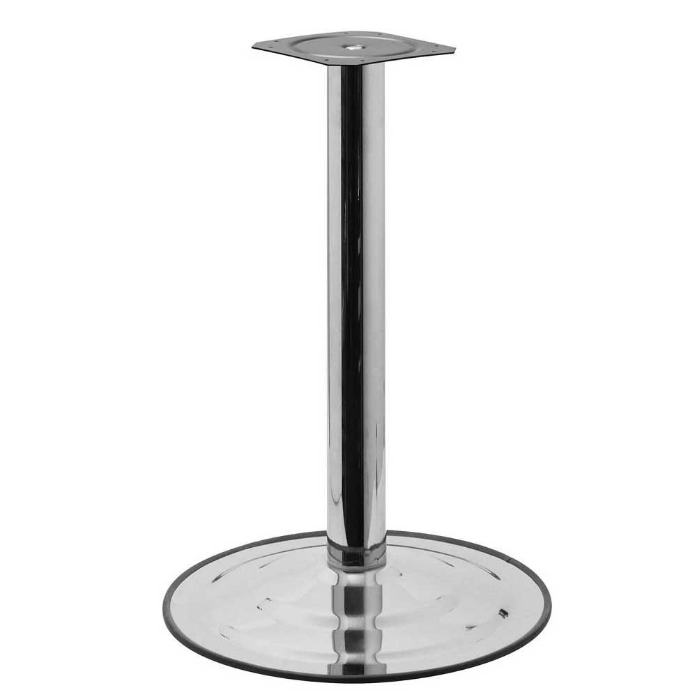 Tischstempel einzeln aus Stahl Ausführung Chrom glänzend 820 mm Höhe ø 60 mm 