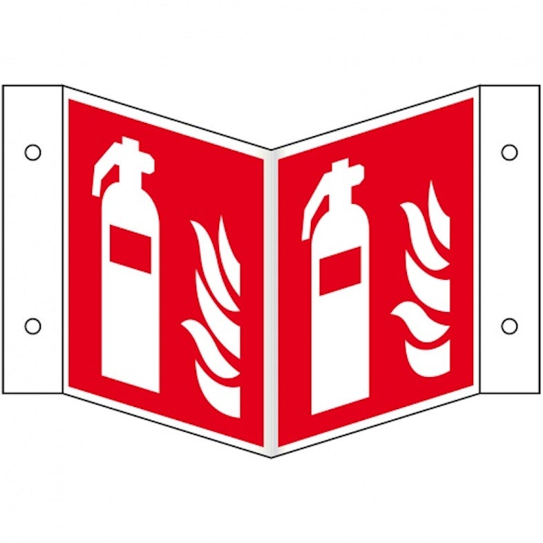 Brandschutzschild Feuerlöscher, ASR / ISO, Kunststoff, 150 x 150mm