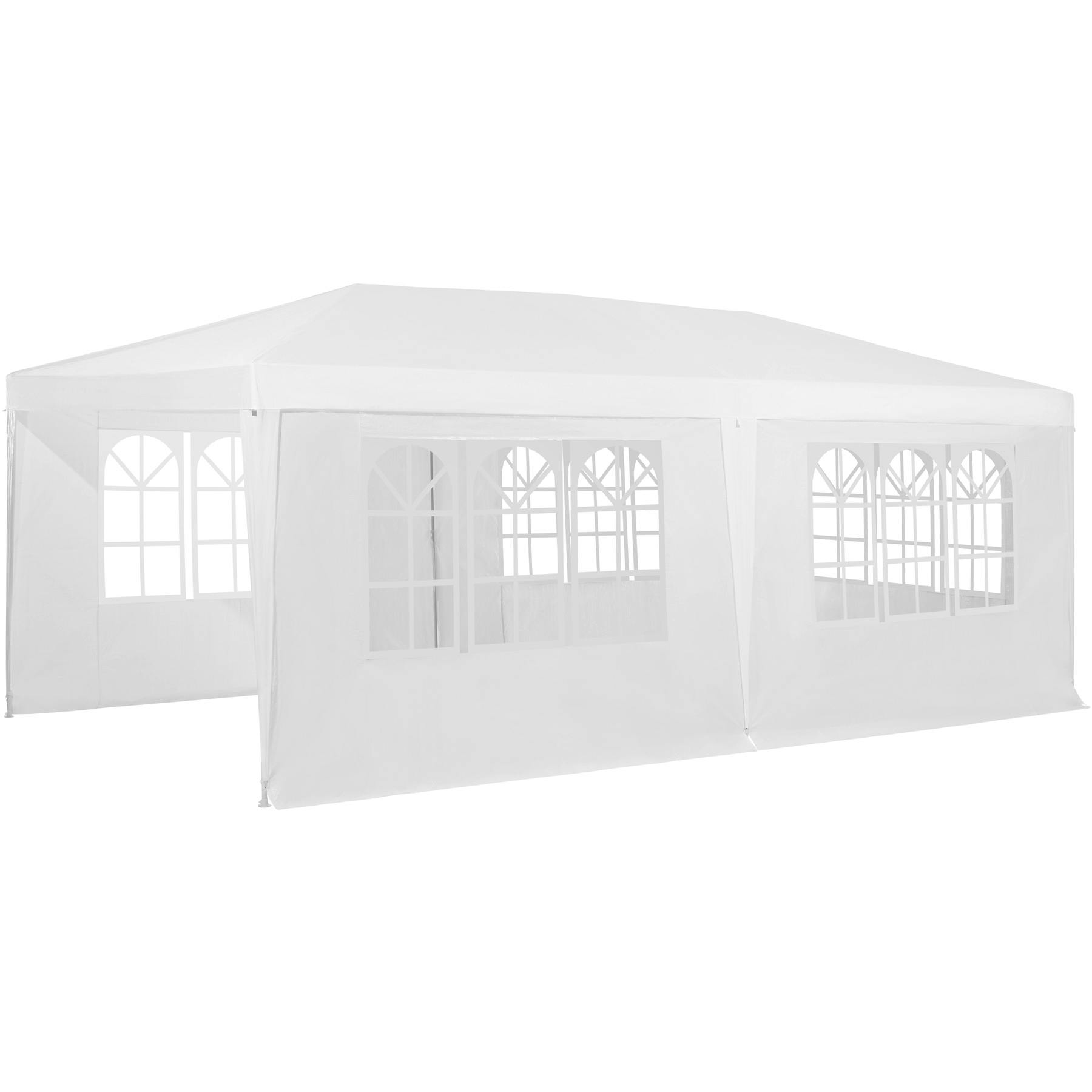 tectake Gazebo pieghevole Olivia 3x3 m con 2 elementi laterali - nero -  403149