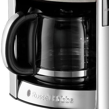 Russell Hobbs 18514-56 Cottage Floral - Cafetera de goteo de acero  inoxidable, 1000 W, pantalla LCD