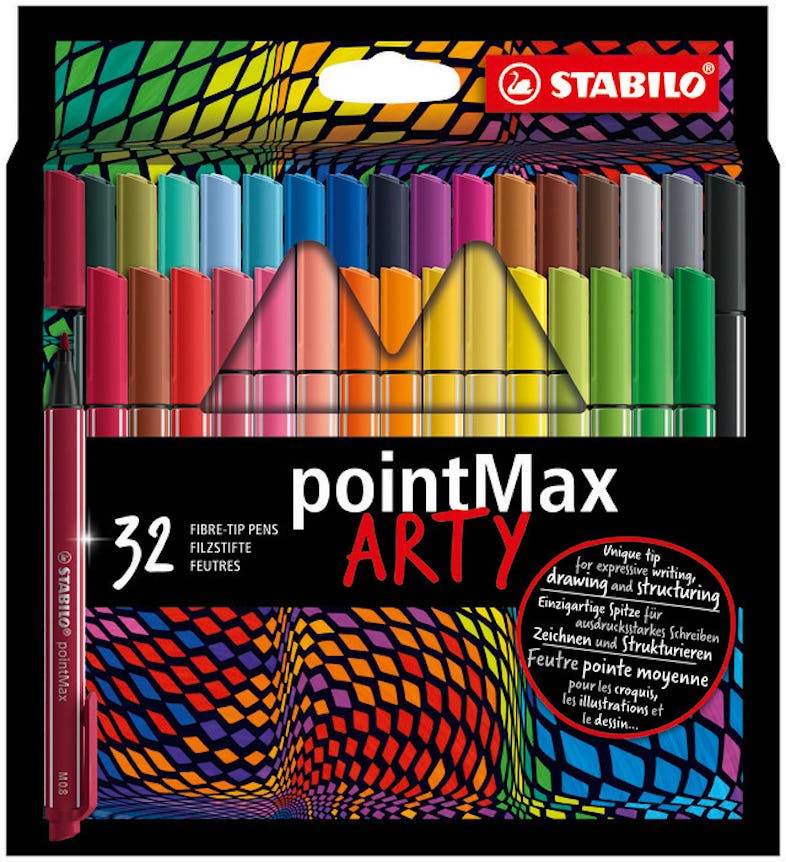 STABILO 32 feutres de dessin pointe moyenne pointMax ARTY