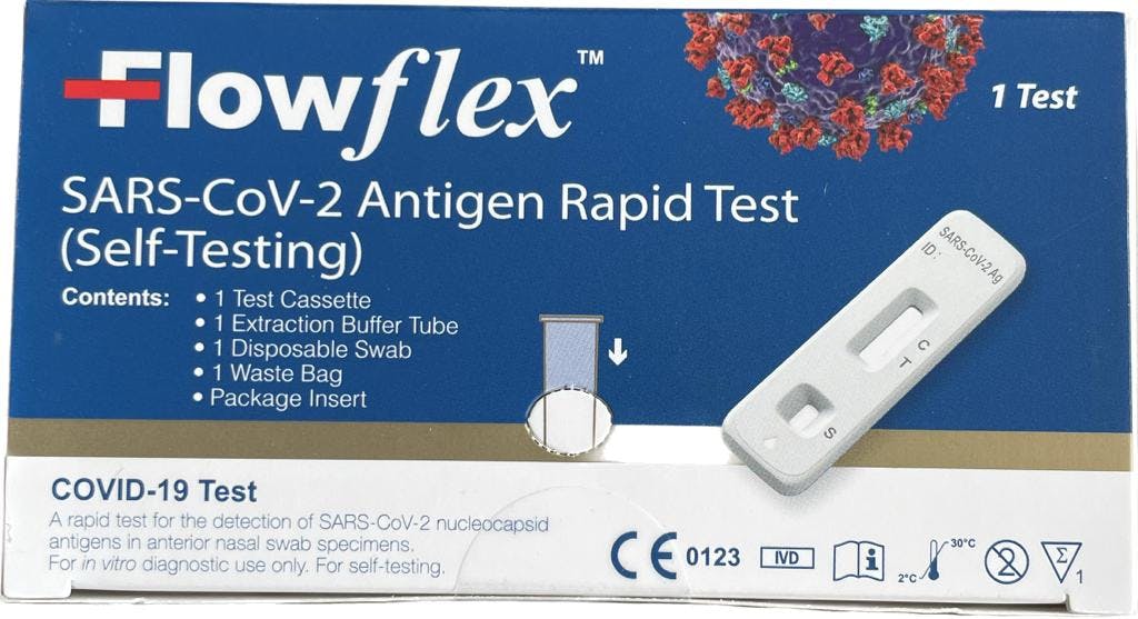 1x Flowflex SARSCoV2 Antigen Rapid Test (SelfTesting) COVID19