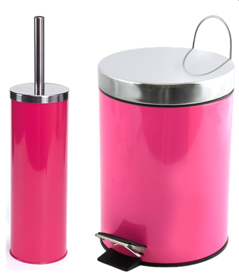 MSV Badezimmer Set, 2-teilige Abfalleimer Kosmetikeimer und WC Bürste  “Miami“ Pink | METRO Marktplatz