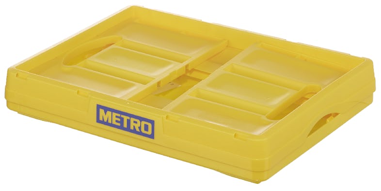 METRO Professional Transport Klappbox, Polypropylen, 47.5 x 35.2 x 23.5 cm,  32 L, 30 kg, gelb