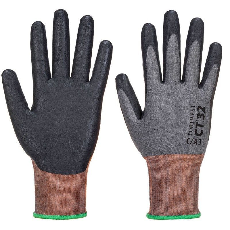 Portwest - Gants Anti Coupures CT MR18 Micro En Mousse Nitrile Gris ...