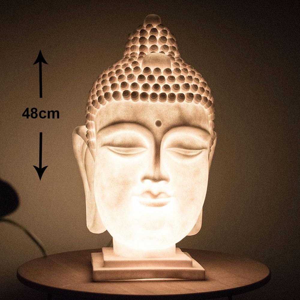 Tisch Lampe Buddha Kopf Gäste Zimmer Beleuchtung Asia Design Beistell Leuchte 