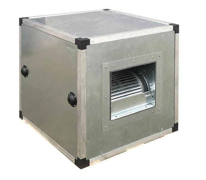 Lüfter mit Direktantrieb 4590m³/h in Airbox eingebaut - KBS Gastrotechnik