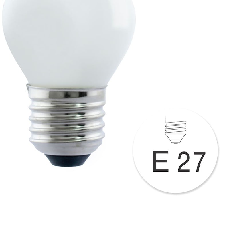 Bombilla LED esférica G45 E14 de 6W, luz fria 6000K acabado blanco brillo