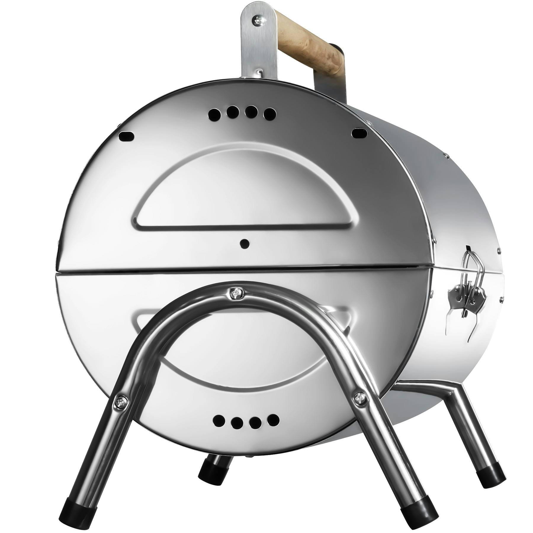 tectake Grill BBQ in acciaio inox - argento - 402328