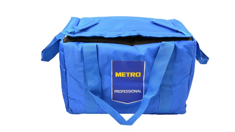 METRO Professional Bolsa isotérmica, poliéster, 52 x 35 x 35 cm, 65 L,  cierre de velcro, azul