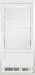 METRO Professional Kühlvitrine GGC2078, Kunststoff/ Glas, 42.8 x 38.6 x 96 cm, 78 L, Umluftkühlung, verstellbare Regale, Sicherheitsglas, weiß