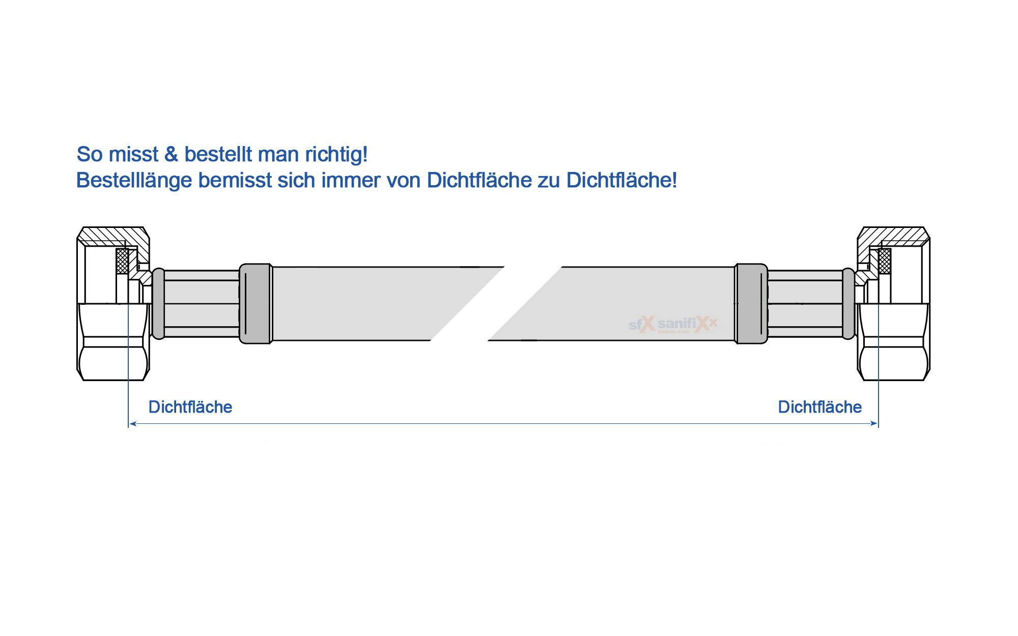 Sfx Panzerschlauch Dn60 2 1 2 Um X 2 1 2 Um Brauchwasser