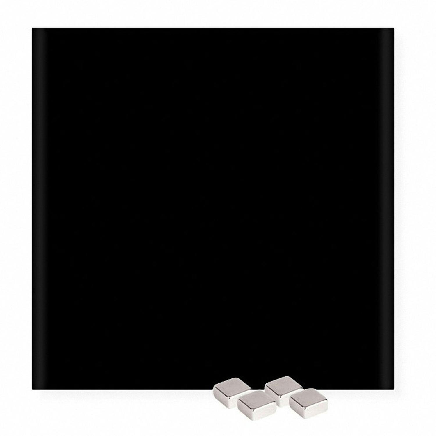 Noord Sophie Bedrog 1x Glasboard magneetbord memobord magnetisch krasvast 45 x 45 cm zwart |  MAKRO Webshop