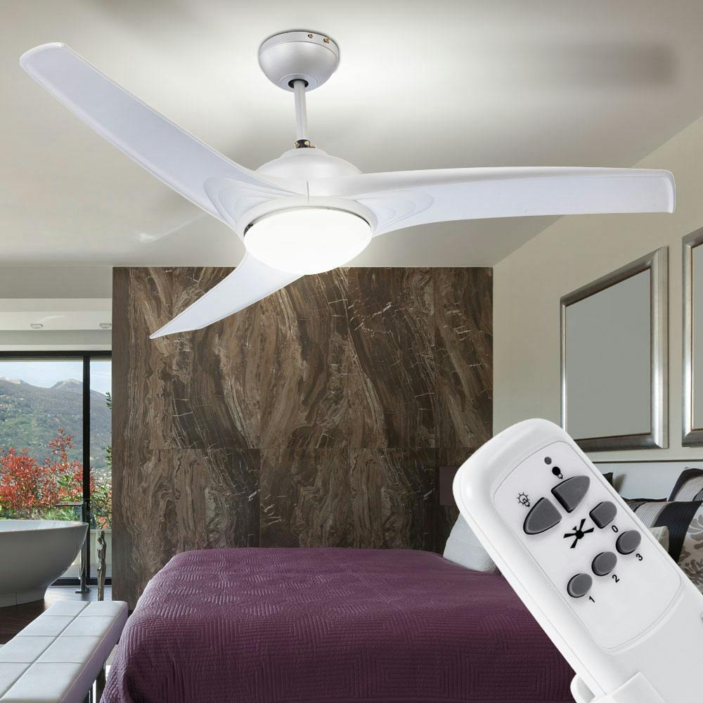 Wohn Schlaf Zimmer SMD LED Decken Ventilator Raum Lüfter Kühler Wärmer Lampe 