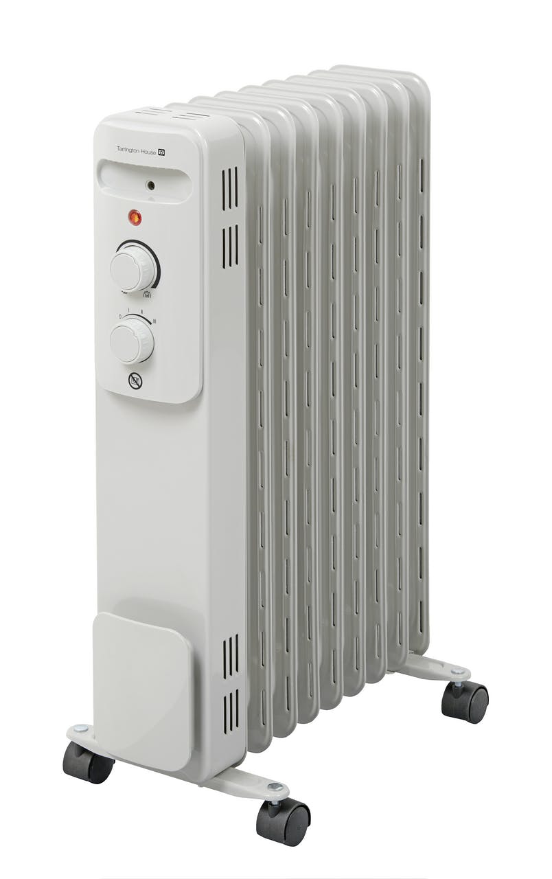 Tarrington House Ölradiator OR2020, 42.5 x 28 x 64 cm, 2000 W,  Einstellbarer Thermostat, weiß