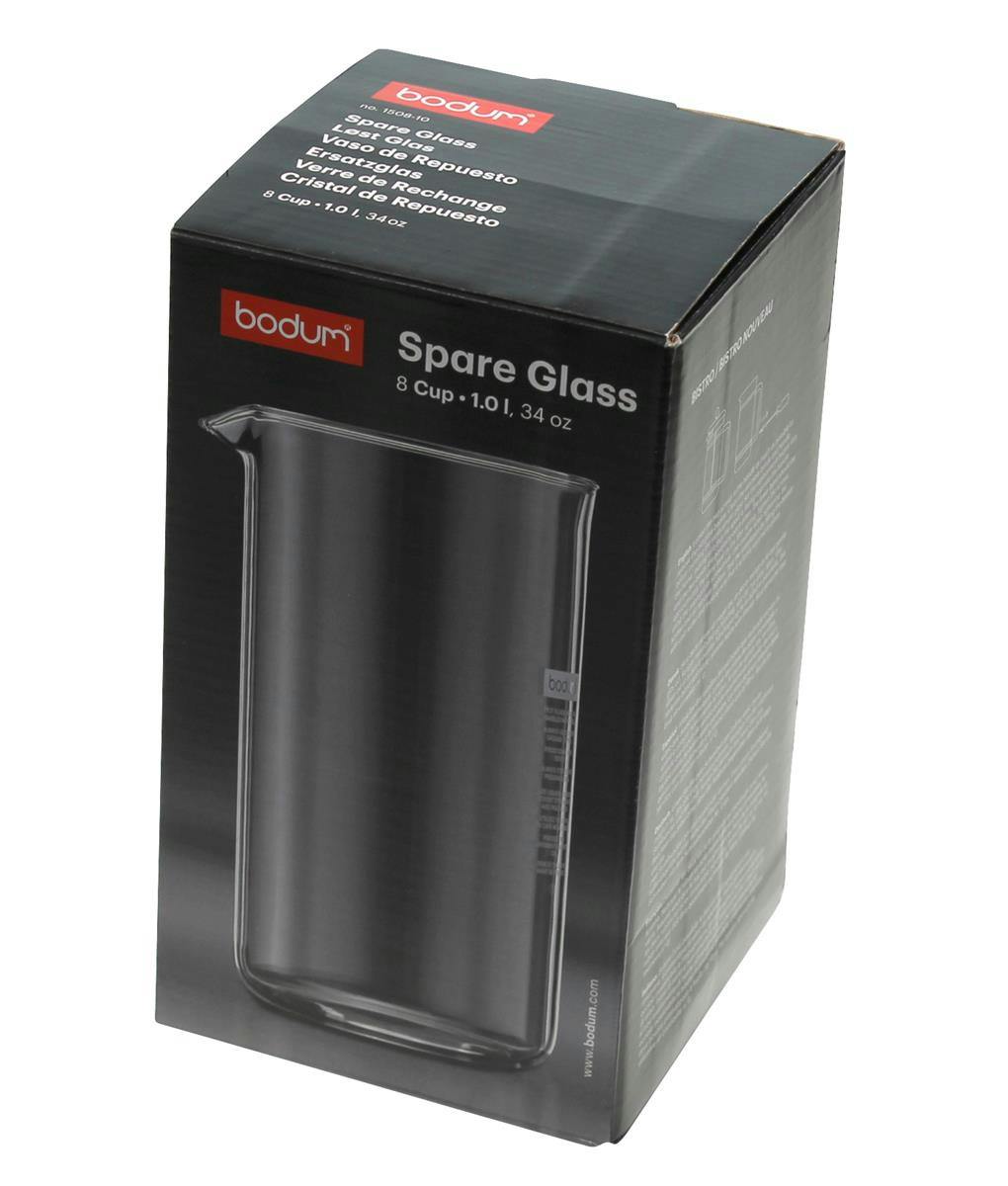Bodum 1508-10 Ersatz-Glaskanne für 1,0 Liter Kaffeebereiter (siehe