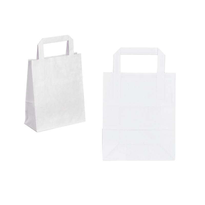 Sac Cabas Blanc Poignées Plates 32x22x24 Metro