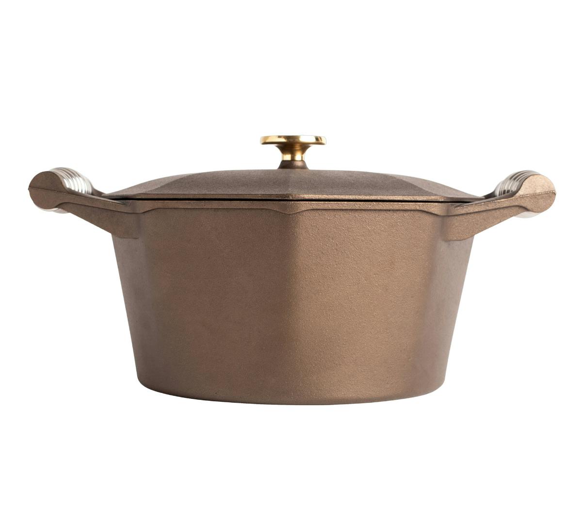 Finex USA Cocotte 4,7L en fonte naturelle Diamètre 24cm Tous feux dont induction Made in