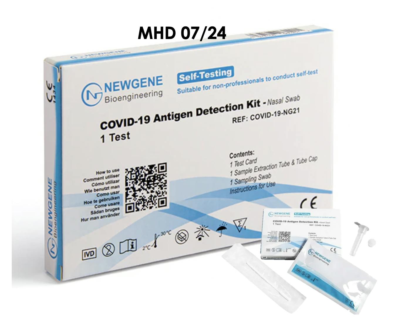 Newgene 25 Stück MHD 07/24, 1er Selbsttest für Privatpersonen METRO Marktplatz