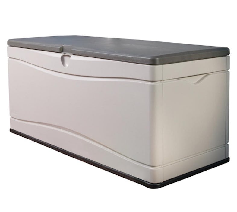 Lifetime Kunststoff Kissenbox XXL 440 L lichtgrau 152x61 cm Gartenbox  Aufbewahrungsbox Gerätebox Aufbewahrung