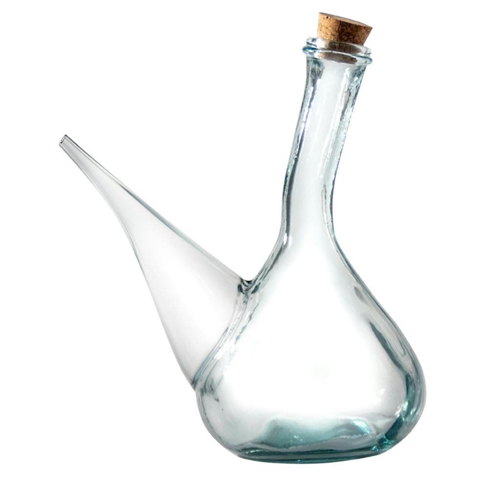 Carafe / bouteille en verre transparent avec bouchon en liège