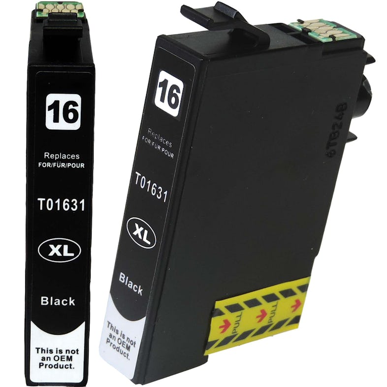 Kompatibel Multipack Marktplatz 4x schwarze von Black C13T16314010, | 500 Füller 16XL, D&C Epson je METRO Druckerpatronen Seiten BK T1631,