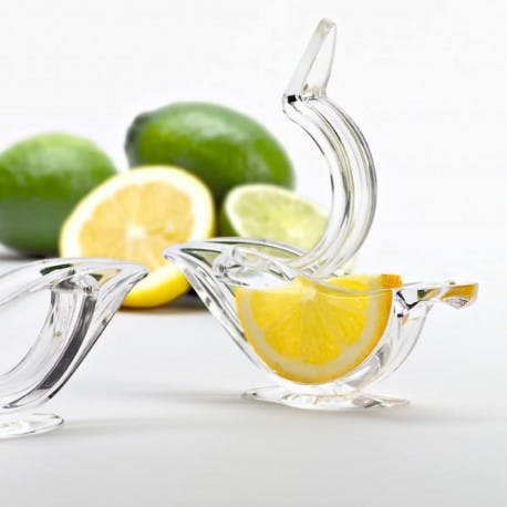 Presse citron maxi en verre transparent Table Passion