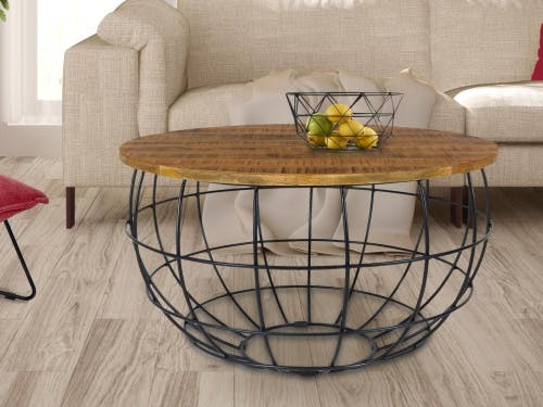 Relaxdays Beistelltisch Set 2er - Ovale & Runde Tische In Holzoptik Mit Metallgestell