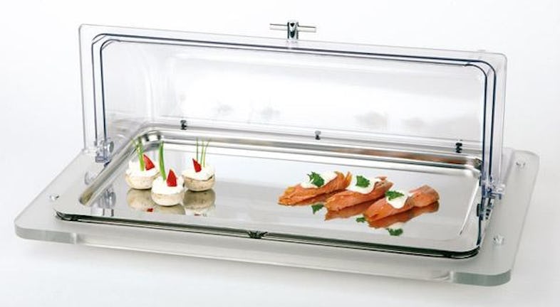 APS Buffet-Vitrine/Buffet-Tablett/ Kühltablett (ohne Haube), Top Fresh, aus  Edelstahl, 61x37 cm, H: 8cm | METRO Marktplatz