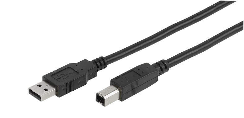 Cable USB negro para impresora de 1,8 metros de longitud