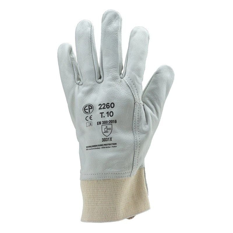 GANTS MANUTENTION CUIR BLANC