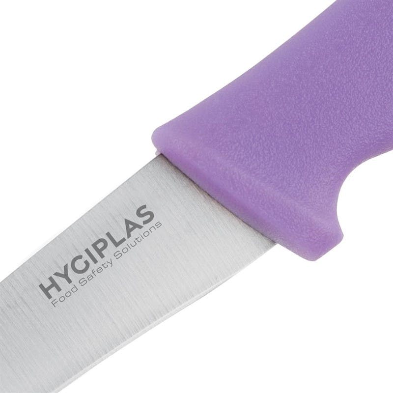 Couteau spatule inox (L)100 mm, droit, noir HYGIPLAS