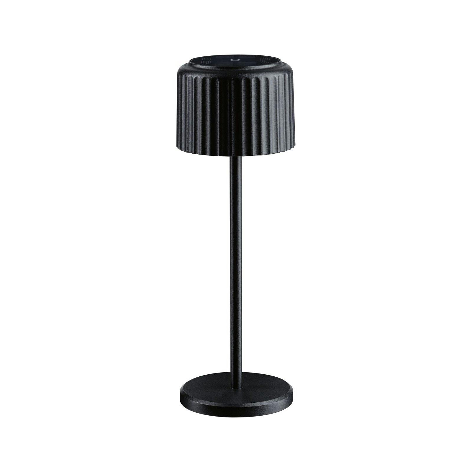 Paulmann Solar Akkuleuchte Else IP44 dimmbar 2700K Schwarz 94878 