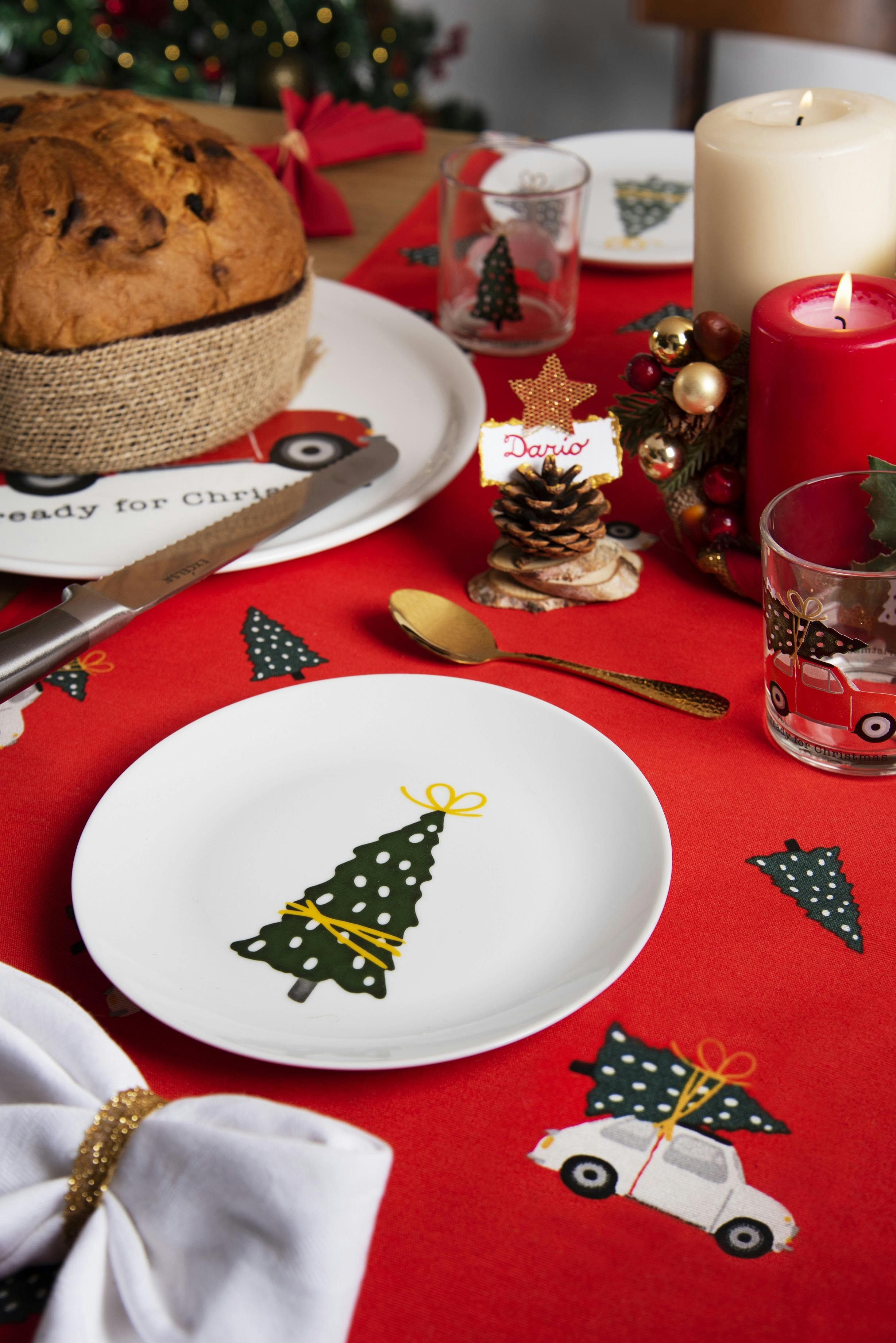 Excelsa Servizio piatti porcellana decorata Vintage Christmas 18