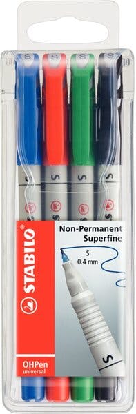 Feutre Rouge Stabilo OHpen Lot De 10 Feutre De Rétroprojection Avec Encre Permanent Point Rouge