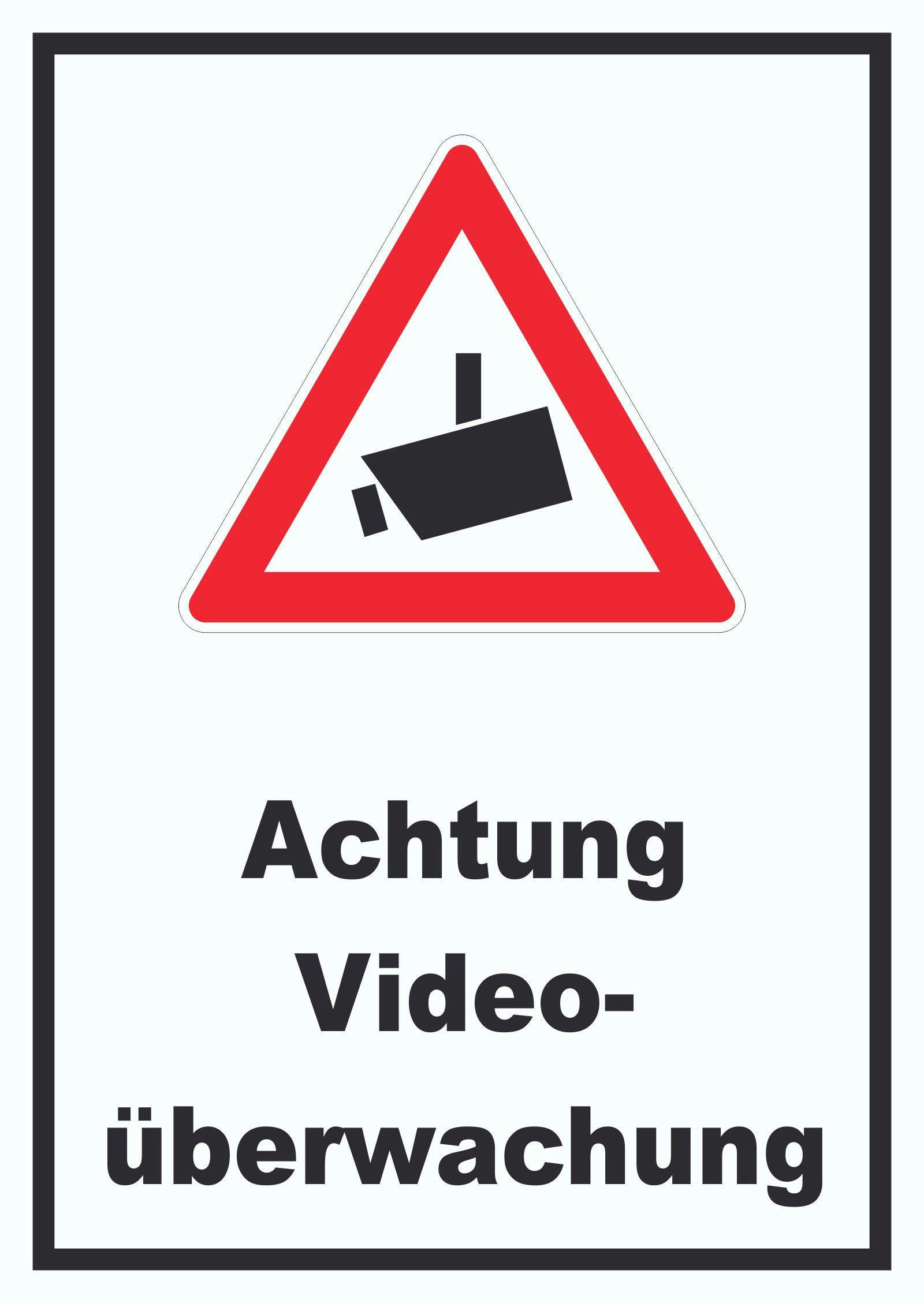Achtung Videoüberwachung Schild A5 (148x210mm) | METRO