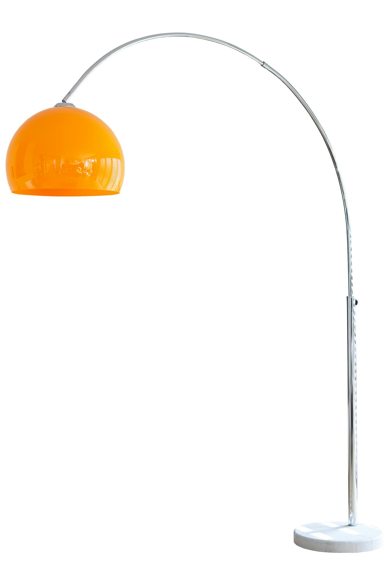 Bogenlampe B 208 208 cm | cm H Marktplatz | 40 40 T cm | METRO Marmorfuß SalesFever 155 orange Ø | | echter | x höhenverstellbar Lampenschirm x