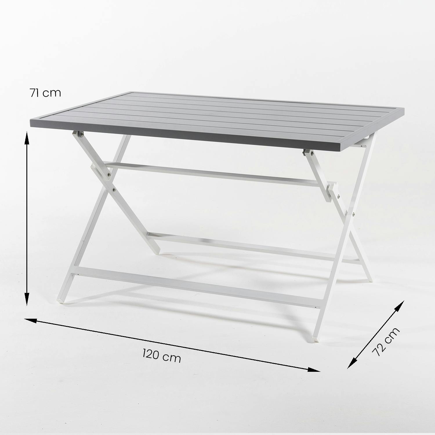 Mesa plegable cocina 120 x 80 x 75 cm color blanco