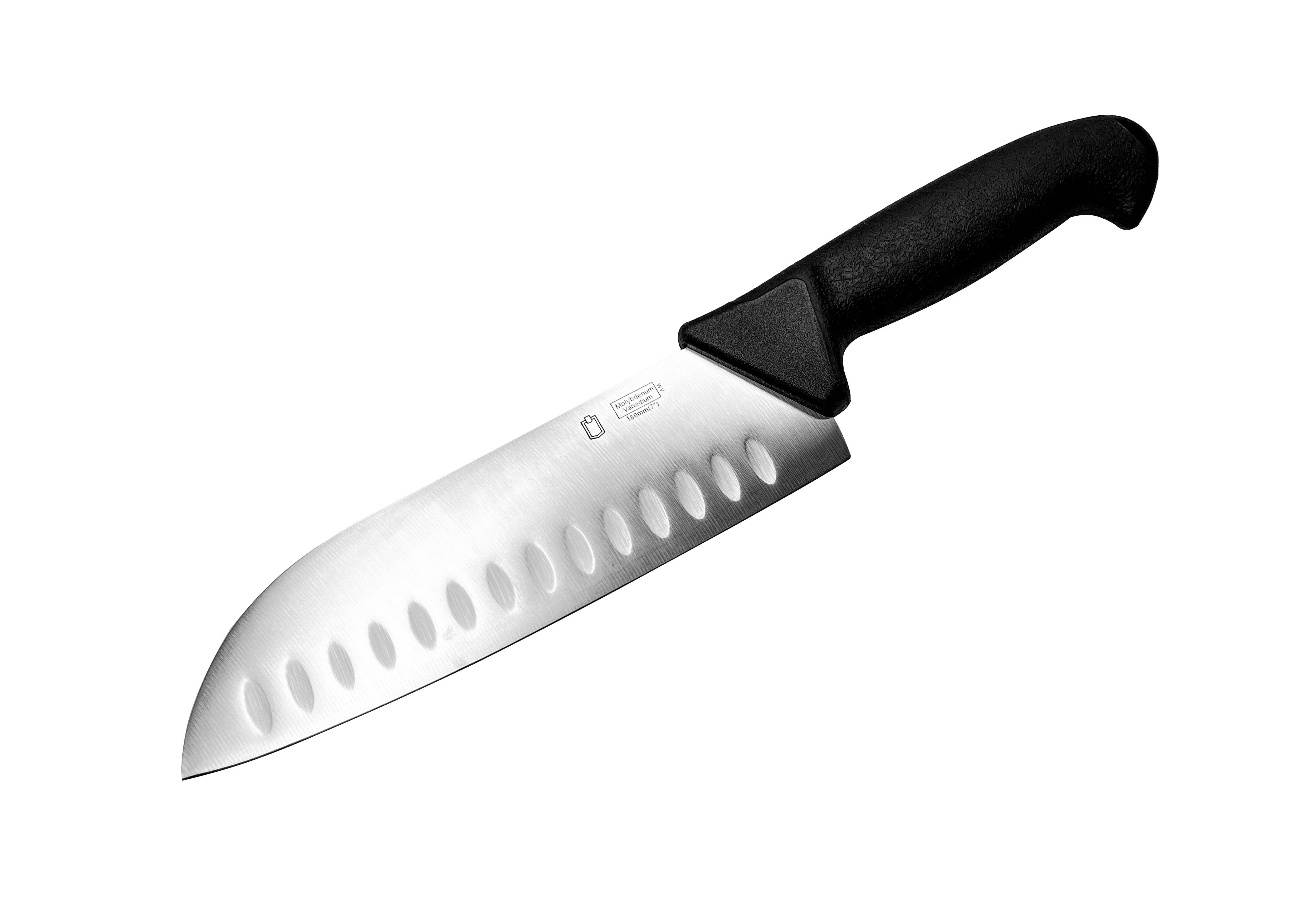 METRO Professional Coltello Santoku, acciaio inox, 180 mm, manico nero