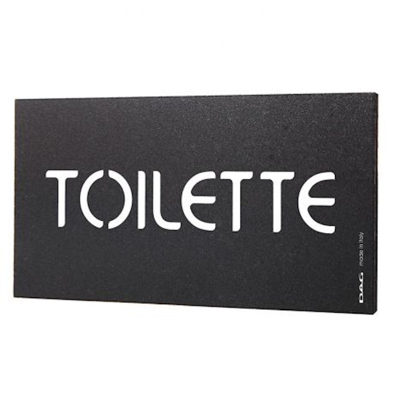 Plaque de Porte Toilettes. Pictogramme WC. Signalisation Toilettes