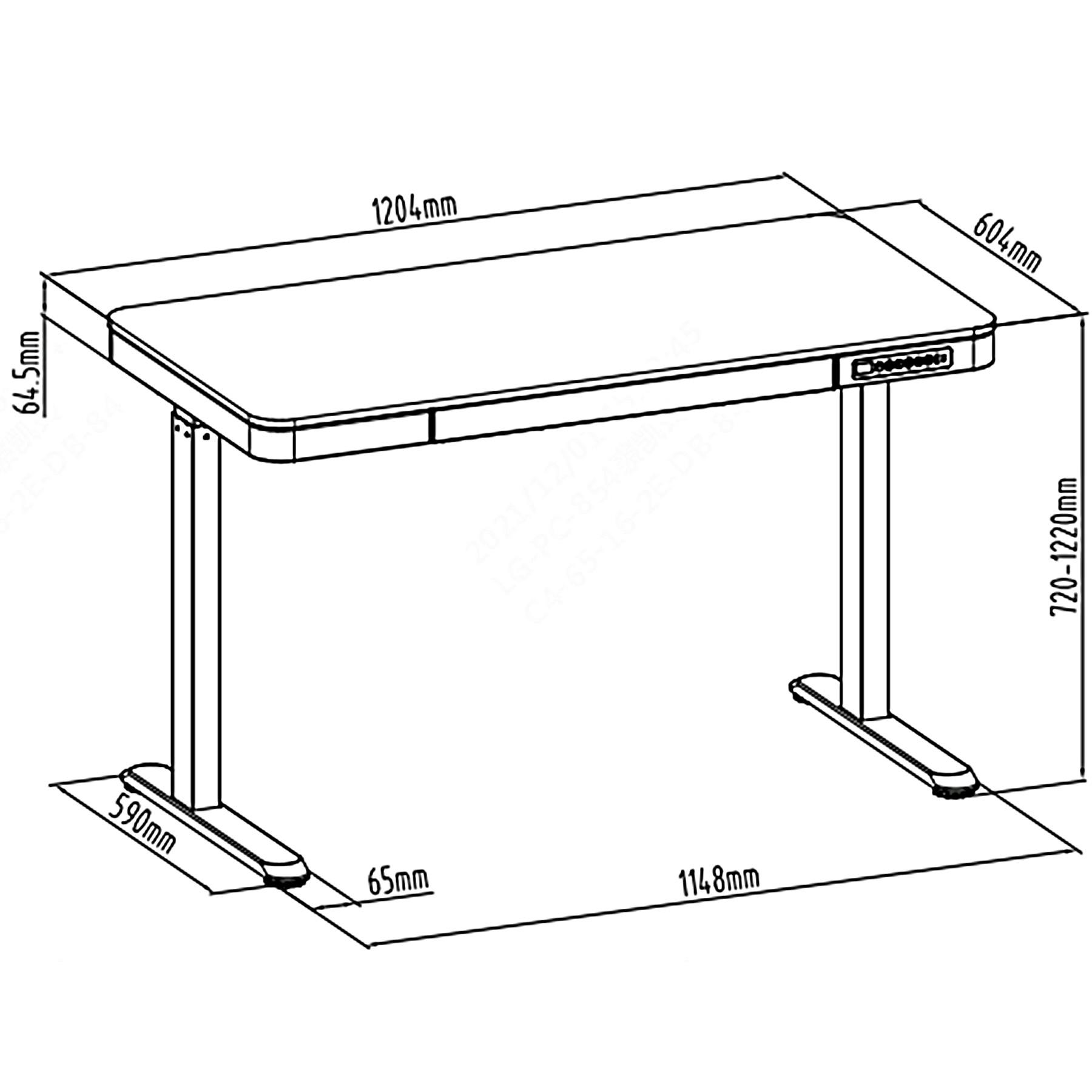 Scrivania regolabile in altezza Zola 120,4 x 60,4 x 72-122 cm acquistare  online a buon mercato