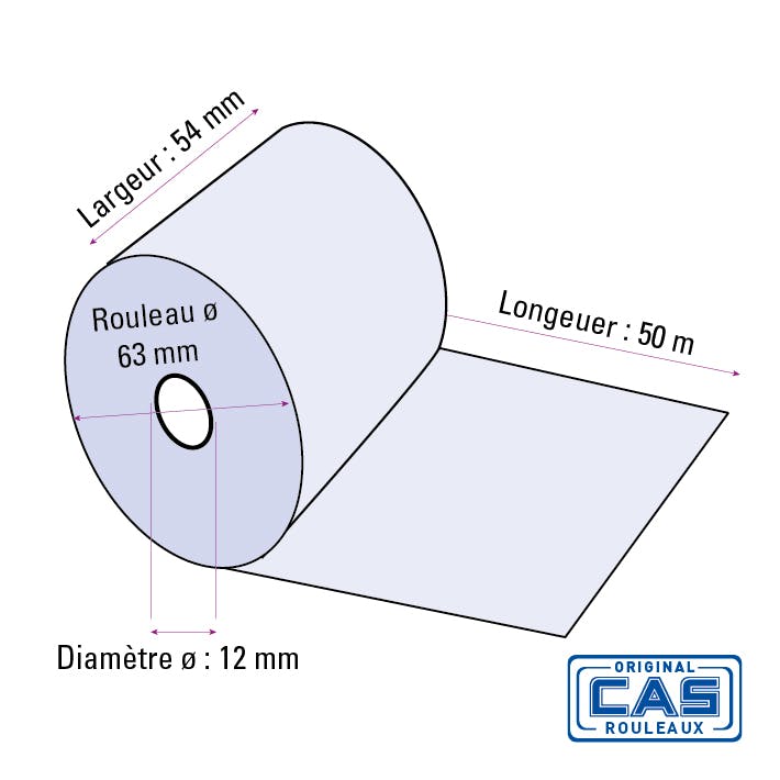 Rouleau Ticket De Caisse Enregistreuse 80x80x12mm